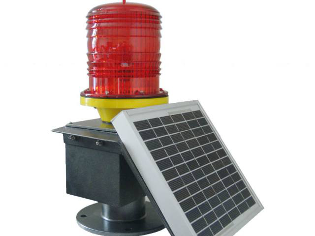 Solar aviation obstruction light